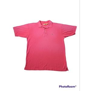Vintage DUCK HEAD ORIGINAL Mens Large Salmon Pink Short Sleeve Polo Shirt